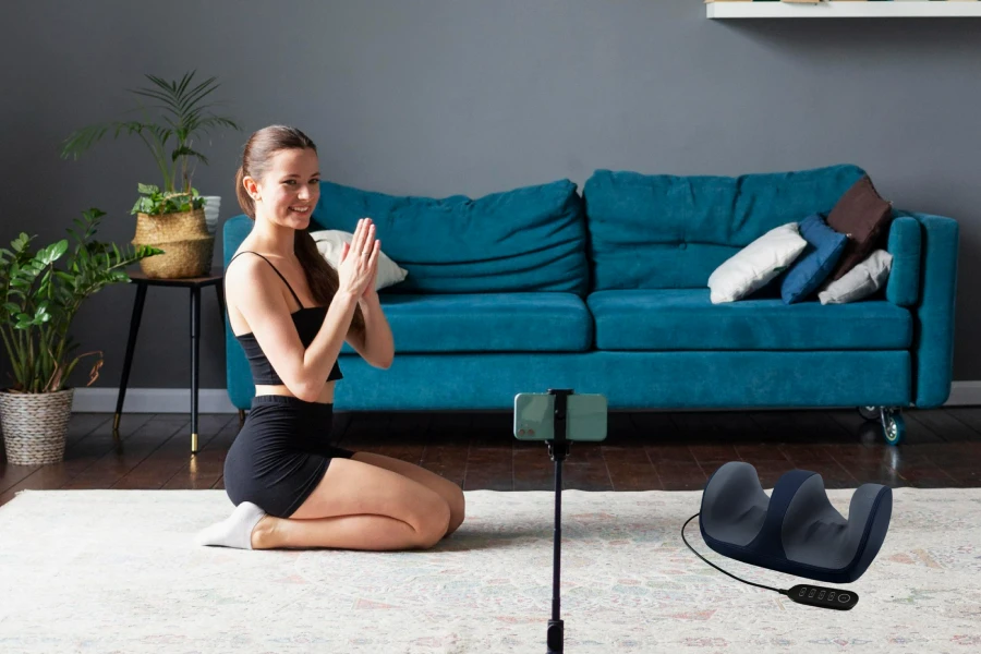 Calf massager with heat